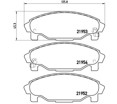 Jeu de 4 plaquettes de frein BREMBO P 16 007