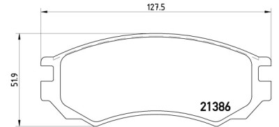 Jeu de 4 plaquettes de frein BREMBO P 56 028