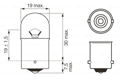 Ampoule, feu éclaireur de plaque