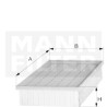 Filtre à air MANN-FILTER C 3461