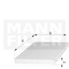 Filtre à air d&#39;habitacle MANN-FILTER CU1313-3