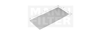 Filtre à air d'habitacle MANN-FILTER CU1490021-2
