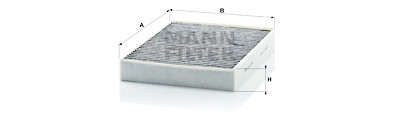 Filtre, air d'habitacle Adsotop MANN-FILTER CUK 2847