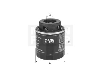 Filtre à huile MANN-FILTER W712/90