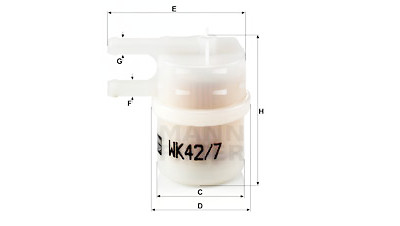 Filtre à carburant MANN-FILTER WK 42/7