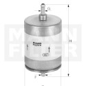 Filtre à carburant MANN-FILTER WK 504