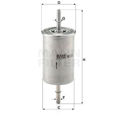 Filtre à carburant MANN-FILTER WK 512/2