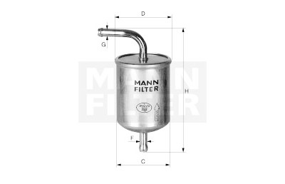 Filtre à carburant MANN-FILTER WK 614/1