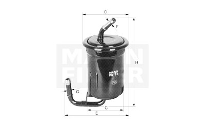 Filtre à carburant MANN-FILTER WK614/7