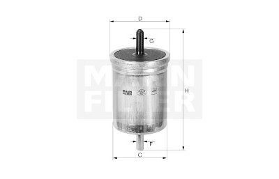Filtre à carburant MANN-FILTER WK 68