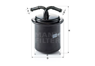 Filtre à carburant MANN-FILTER WK 711