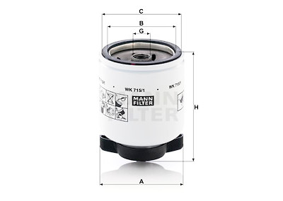 Filtre à carburant MANN-FILTER WK 715/1