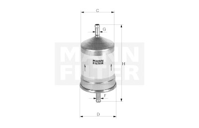 Filtre à carburant MANN-FILTER WK79/80