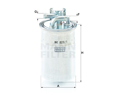 Filtre à carburant MANN-FILTER WK 823/1