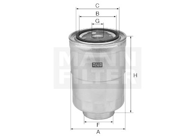 Filtre à carburant MANN-FILTER WK 828