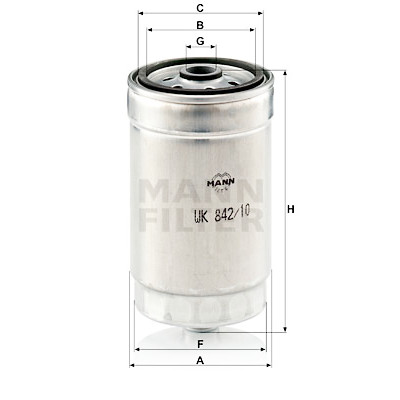 Filtre à carburant MANN-FILTER WK 842/10