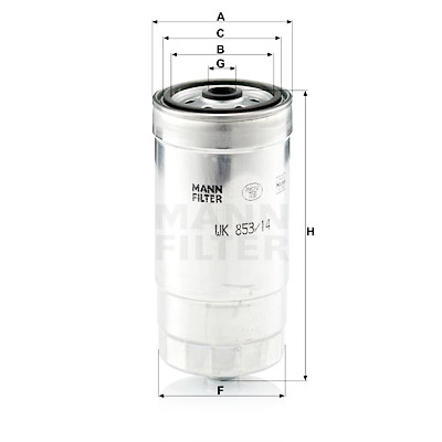 Filtre à carburant MANN-FILTER WK 853/14