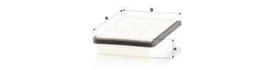Filtre, air de l'habitacle