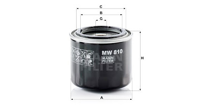 Filtre à huile MANN-FILTER MW 810