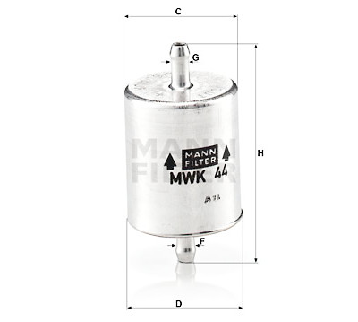 Filtre à carburant MANN-FILTER MWK 44