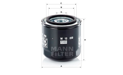 Filtre à huile MANN-FILTER W 10 050