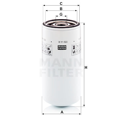 Filtre à huile MANN-FILTER W 11 023