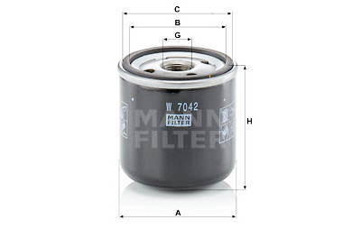Filtre à huile MANN-FILTER W 7042