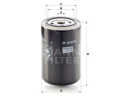 Filtre à huile MANN-FILTER W 940/49