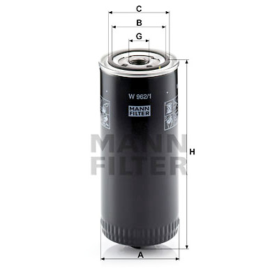 Filtre, système hydraulique de l'opérateur MANN-FILTER W 962/1