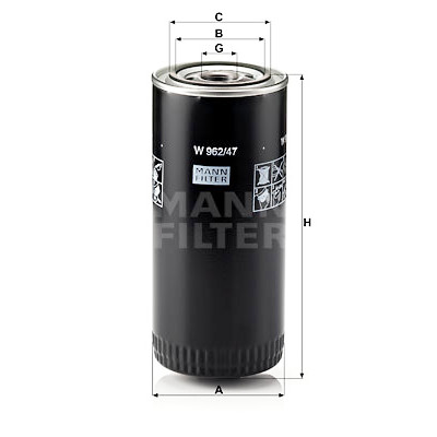 Filtre à huile MANN-FILTER W 962/47