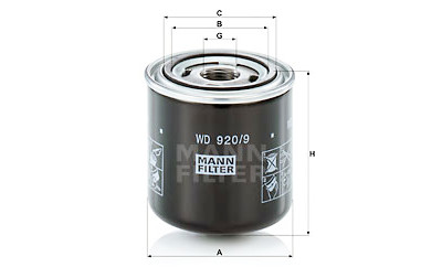 Filtre à huile MANN-FILTER WD 920/9