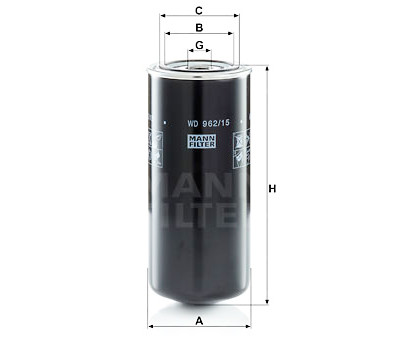 Filtre à huile MANN-FILTER WD 962/15