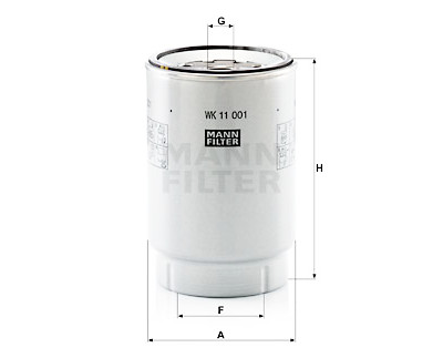 Filtre à carburant MANN-FILTER WK 11 001 x