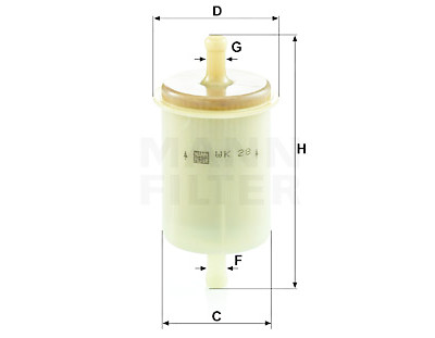 Filtre à carburant MANN-FILTER WK 28