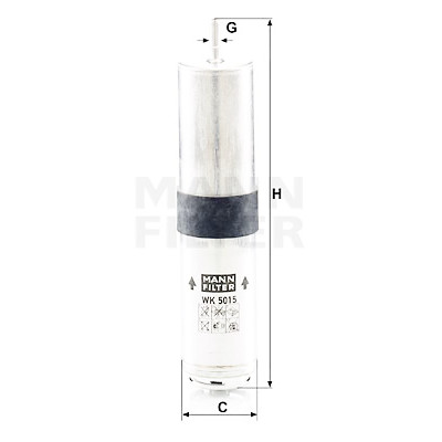 Filtre à carburant MANN-FILTER WK 5015 z
