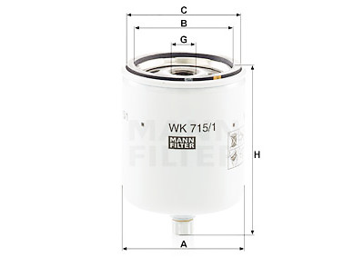 Filtre à carburant MANN-FILTER WK 715/1 x