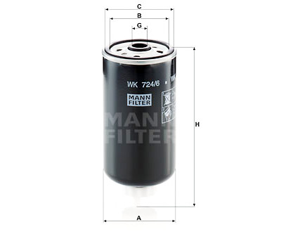 Filtre à carburant MANN-FILTER WK 724/6