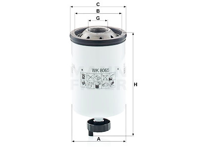 Filtre à carburant MANN-FILTER WK 8065