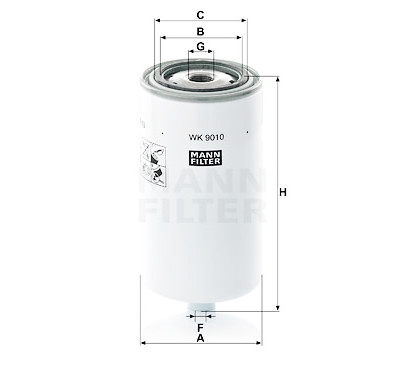 Filtre à carburant MANN-FILTER WK 9010