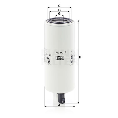 Filtre à carburant MANN-FILTER WK 9017 x