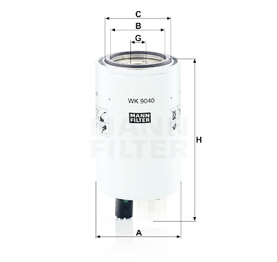 Filtre à carburant MANN-FILTER WK 9040