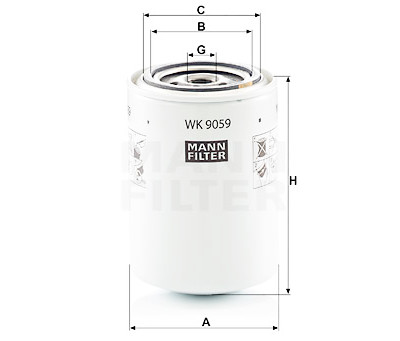 Filtre à carburant MANN-FILTER WK 9059