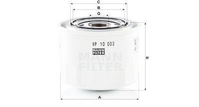 Filtre à huile MANN-FILTER WP 10 003