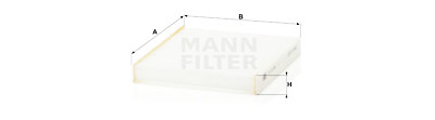 Filtre à air habitacle MANN-FILTER CU 16 001