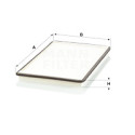 Filtre à air habitacle MANN-FILTER CU 3032