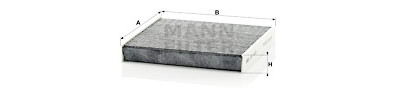 Filtre, air d'habitacle Adsotop MANN-FILTER CUK 1919