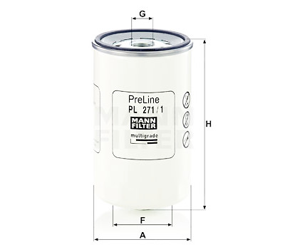 Filtre à carburant MANN-FILTER PL 271/1