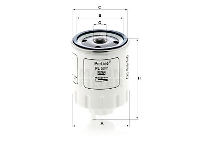 Filtre à carburant MANN-FILTER PL 50/2