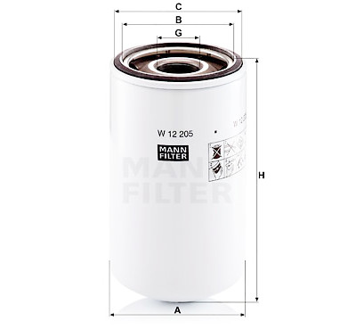 Filtre à huile MANN-FILTER W 12 205