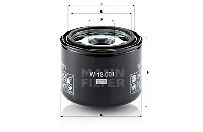 Filtre, système hydraulique de l'opérateur MANN-FILTER W 13 001